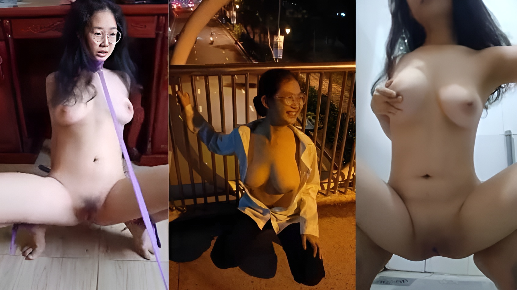 Em sinh viên kính cận tóc xù thích bạo dâm và public
